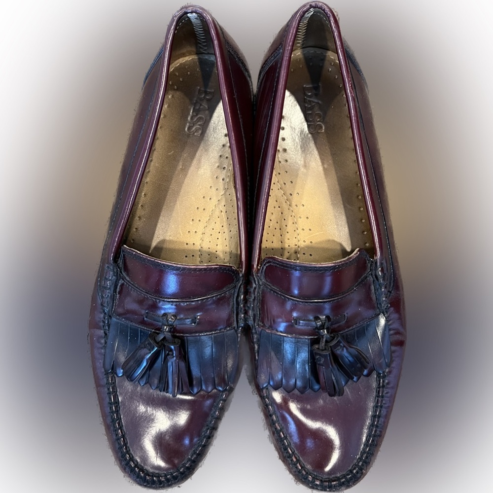 BASS Brown Tasseled Leather Loafers 11 D